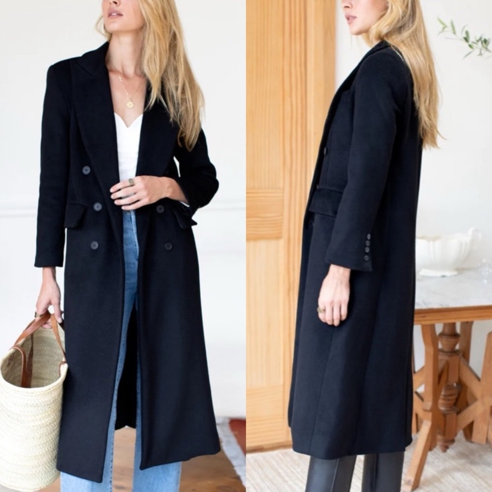 Emerson Fry Julius Cashmere Wool Blend Double Breasted Coat